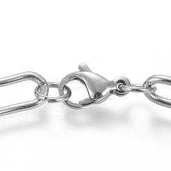 Bracelets à chaîne trombone en acier inoxydable 304 résistant au ternissement&nbsp;BJEW-I288-09P
