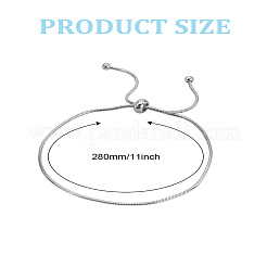1 tobillera de cadena de acero inoxidable para mujer&nbsp;AJEW-LP0006-48B-P