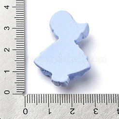 Cabochons décodés en résine opaque pour filles de dessin animé&nbsp;RESI-S392-04B-02