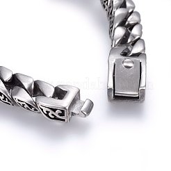 Panzerkettenarmbänder aus 304 Edelstahl&nbsp;BJEW-E346-02AS