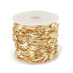 Rettangolo curvo in ottone e catene a maglie tonde piatte&nbsp;CHC-M025-41G