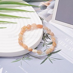Bracciale elasticizzato con perline di pietra naturale naturale per bambini&nbsp;BJEW-JB07031-09
