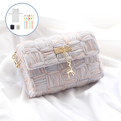 5 Beutel DIY-Set zum Stricken und Häkeln von Taschen aus Kunststoff&nbsp;DIY-CP0012-62