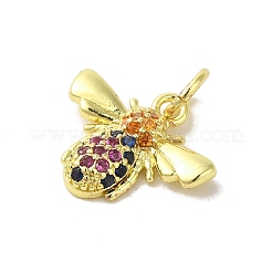 Colgantes de latón dorado con circonitas cúbicas engastadas&nbsp;KK-M283-04C-02