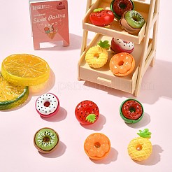 12 broche en résine en forme de beignet aux fruits&nbsp;JEWB-CJ0003-08