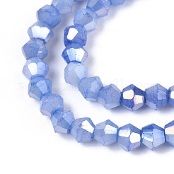 Colliers de perles de verre teintées à effet ombré&nbsp;LS-GLAA-T025-4mm-09I