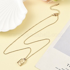 Collane con ciondolo in ottone ad arco&nbsp;LS-NJEW-H051-05G