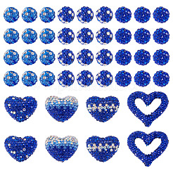 58 Stück handgefertigte Strassperlen aus Polymer-Ton&nbsp;CLAY-BT0001-08