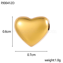 Herz 304 Edelstahlperlen&nbsp;STAS-OY004-66G