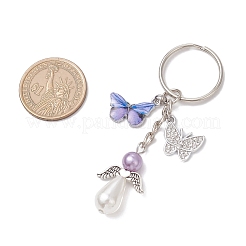 8 portachiavi in plastica con perle finte&nbsp;KEYC-JKC01307