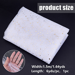 6 Yards Polyester-Netzgewebe mit Sternmuster&nbsp;DIY-WH0060-94A