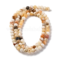 Natürliche gelbe Jade Perlen Stränge&nbsp;G-F591-17-4MM