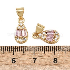 Breloques en laiton avec zircone cubique de micro pave&nbsp;KK-C132-20G