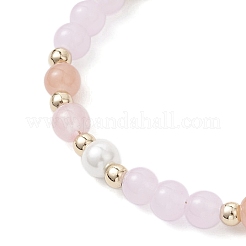 3 set di braccialetti con perline rotonde in vetro di 3 colori&nbsp;BJEW-JB12072