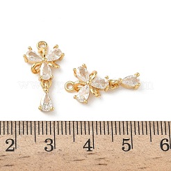 Pendentifs avec zircon cubiques à micro-pavés en laiton&nbsp;KK-Z136-48G