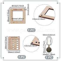Ensembles d'outils de tricot en bois&nbsp;DIY-WH0888-335AB-02
