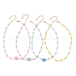 Collane da donna con fiori in argilla polimerica&nbsp;NJEW-JN06579