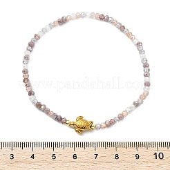 Pulseras elásticas con cuentas de vidrio chapado en color AB y acero inoxidable 304 para mujer&nbsp;BJEW-JB13923