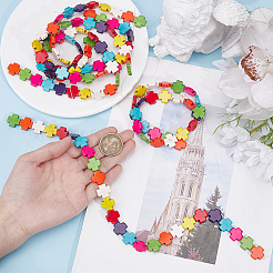 5 Strang synthetische türkisfarbene Perlenstränge&nbsp;TURQ-ME0001-03
