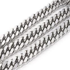 Chaînes à maillons cubains en acier inoxydable 304 résistant au ternissement&nbsp;CHS-E018-13P-B