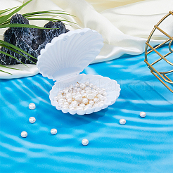 Muschelförmige Süßigkeiten-Aufbewahrungsbox aus Kunststoff&nbsp;AJEW-WH0472-90C