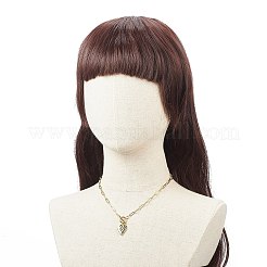 Collar con colgante de corazón de aleación con cadenas de clip de latón para mujer&nbsp;NJEW-JN04081