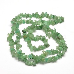 Natürliche grüne Aventurine Chip Bead Stränge&nbsp;G-M205-10B