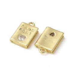 Cremagliera placcatura micro ottone spianare pendenti zirconi&nbsp;KK-P290-55G