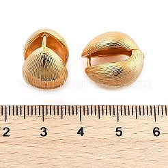 Orecchini a cerchio in ottone a goccia testurizzati per donna&nbsp;EJEW-U055-26G