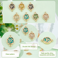 28 Stück 7 Farben Glasverbinder Charms&nbsp;GLAA-AR0001-28