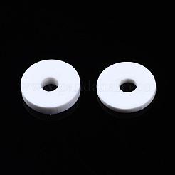 Flache runde handgemachte Fimo Perlen&nbsp;CLAY-R067-10mm-17