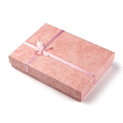 Boîtes en carton à bijoux avec fleur (couleur aléatoire) et éponge à l'intérieur&nbsp;CBOX-R023-4