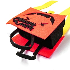 Bolsas de caramelos de halloween de fieltro diablo con asas&nbsp;HAWE-K001-01G