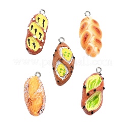 30 pièces 5 styles de pendentifs alimentaires imitation résine&nbsp;FIND-CJ0002-49