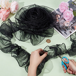 Organza-Plissee-Spitzenband&nbsp;OCOR-WH0097-42A