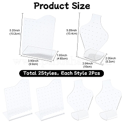 4 Stück 2 Stile Acryl-Ohrring-Displayrahmen&nbsp;EDIS-YW0001-07