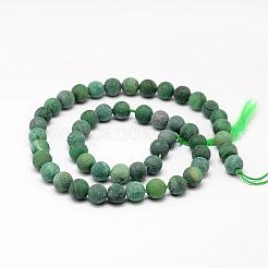 Natürliche afrikanische Jade runde Perle Stränge&nbsp;G-O151-04-8mm