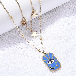 Collar de acero inoxidable 304 con colgante de ojo&nbsp;STAS-Z105-02G