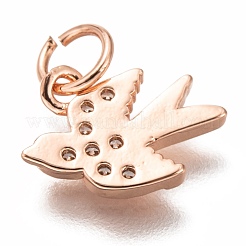 Breloques en laiton zircon cubique transparent&nbsp;ZIRC-C020-48RG