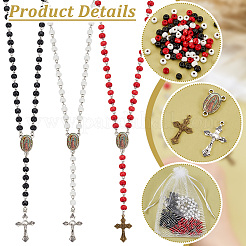 Kit de fabrication de colliers et de bracelets en perles de style chapelet en bois&nbsp;DIY-PH0021-65