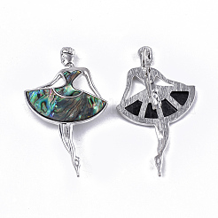 Abalone Muschel/Paua Muschel Broschen/Anhänger&nbsp;RESI-S376-16