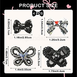 4 kit de perles de strass acryliques de 4 styles&nbsp;DIY-SZ0010-77A