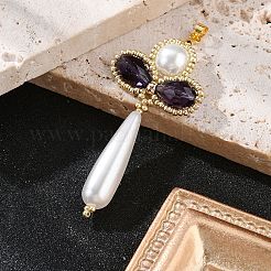 Pendenti grandi in perle di vetro&nbsp;PALLOY-MZ00384-02