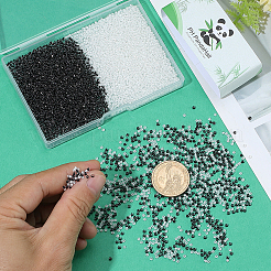 7000 Stück runde Glasperlen der Güteklasse A in 2 Farben&nbsp;SEED-PH0002-72