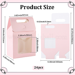 Rechteckige Geschenkboxen aus Papier mit klarem Fenster&nbsp;CON-WH20003-02B