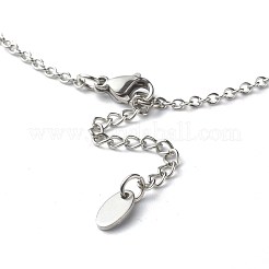 Collana con ciondolo con pietre miste naturali sfaccettate a proiettile&nbsp;NJEW-JN03601