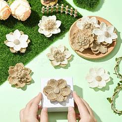 24 stücke 6 arten blume sackleinen ornament zubehör&nbsp;DIY-CJ0003-14