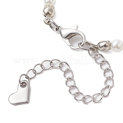 Braccialetti di perline di plastica imitazione abs per le donne&nbsp;BJEW-JB11872-02