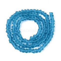 Perles de verre dépoli transparent&nbsp;LS-GLAA-N016-4mm-28