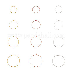 Messing Weinglas Charm Ringe&nbsp;KK-CD0001-05